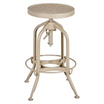 Dschubba Steel Industrial Style Adjustable Stool In Champagne