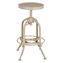 Dschubba Steel Industrial Style Adjustable Stool In Champagne