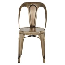 Dschubba Metal Dining Chair In Brass