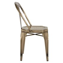 Dschubba Metal Dining Chair In Brass