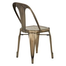 Dschubba Metal Dining Chair In Brass