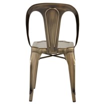 Dschubba Metal Dining Chair In Brass