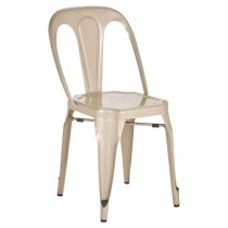 Dschubba Metal Dining Chair In Champagne