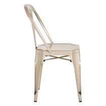 Dschubba Metal Dining Chair In Champagne