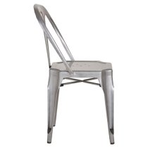 Dschubba Metal Dining Chair In Grey