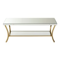 Kensick Rectangular Mirrored Coffee Table In Silver