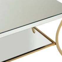 Kensick Rectangular Mirrored Coffee Table In Silver