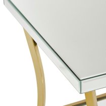 Kensick Mirrored Glass Side Tables In Silver