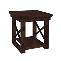 Welwyn Wooden Veneer End Table In Espresso