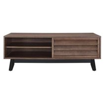 Vega Wooden Coffee Table With 1 Sliding Door In Walnut