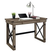 Wildwoods Wooden Laptop Desk In Rustic Grey