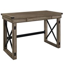 Wildwoods Wooden Laptop Desk In Rustic Grey