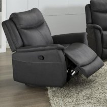 Arizones Fabric Electric Recliner Armchair In Slate