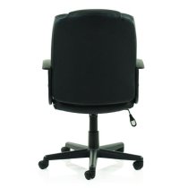 Bella Leather Executive Office Chair In Black With Arms