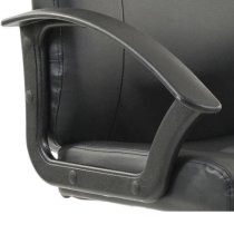 Bella Leather Executive Office Chair In Black With Arms