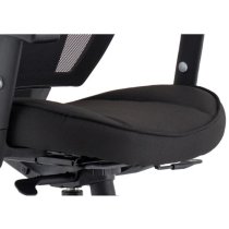 Denver Leather Mesh Office Chair In Black With Arms