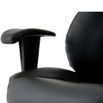 Winsor Leather Office Chair In Black With Headrest