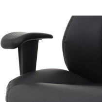 Winsor Leather Office Chair In Black With No Headrest