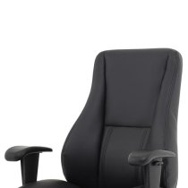 Winsor Leather Office Chair In Black With No Headrest