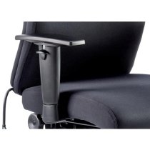 Onyx Ergo Fabric Posture Office Chair In Black With Arms