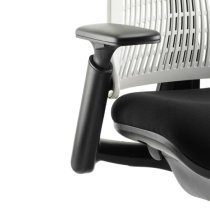 Flex Task Headrest Office Chair In Black Frame With White Back