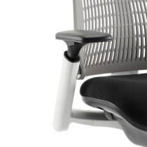 Flex Task Headrest Office Chair In White Frame With Grey Back