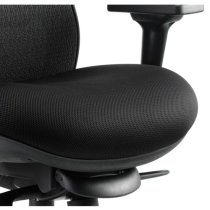 Stealth Shadow Ergo Headrest Office Chair In Black Airmesh Seat