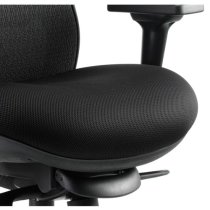 Stealth Shadow Ergo Headrest Office Chair In Black Mesh Seat