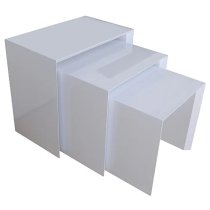 Felicja High Gloss Nest Of 3 Tables In White