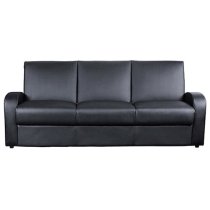 Kailey PU Leather Sofa Bed In Black