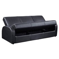 Kailey PU Leather Sofa Bed In Black