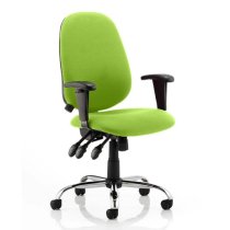 Lisbon Office Chair In Myrrh Green With Arms