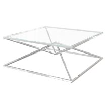 Penrith Clear Glass Coffee Table With Chrome Frame