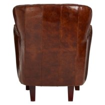 Sadalmelik Upholstered Leather Armchair In Mocha Brown