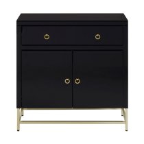 Kensick Wooden Sideboard With 2 Doors And 1 Drawer In Black