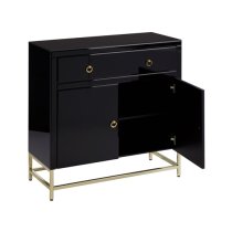 Kensick Wooden Sideboard With 2 Doors And 1 Drawer In Black