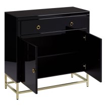 Kensick Wooden Sideboard With 2 Doors And 1 Drawer In Black