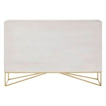 Nekkar Wooden Sideboard In Whitewash And Antique Brass