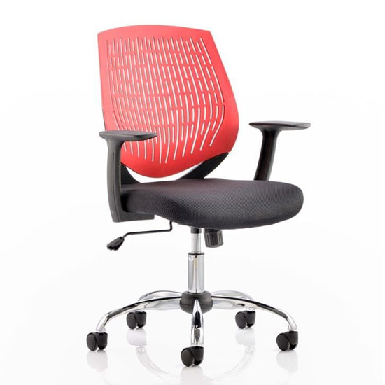 Dura Task Office Chair In Red With Arms