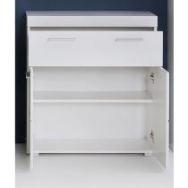 Amanda Floor Storage Cabinet In White Gloss With 2 Doors