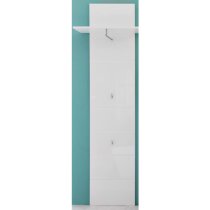 Amanda Narrow Coat Rack In White High Gloss