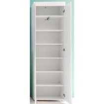 Amanda Wardrobe In White High Gloss With 1 Mirror Door