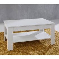 Hilburn Wooden Coffee Table In Andersen White Pine