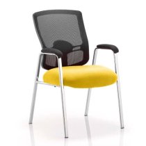 Portland Straight Leg Visitor Chair With Senna Yellow Seat