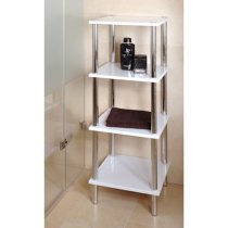 4 Tier High Gloss White Display Stand