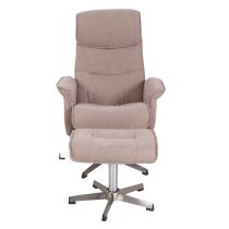 Reyna Recliner Chair With Footstool In Sand