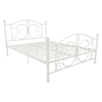 Beeville Metal King Size Bed In White