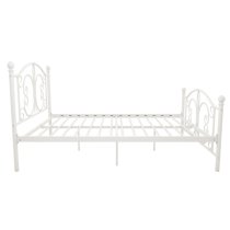 Beeville Metal King Size Bed In White