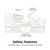 Beeville Metal King Size Bed In White