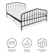 Brunswick Metal Double Bed In Black